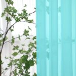 Window Lake Blue Sheer Curtains 84 Inches Long 2 Panels Sheer Curtain Basic Rod Pocket Panel for Bedroom Children Living Room Yard Kitchen (Lake Blue, 52" W x 84" L | 2 pcs) - Image 2