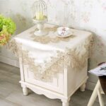 Luxury Fabric Table Cloth,European Floral Embroidered Tablecloth with Lace Trim for Parties Weddings Christmas Thanksgiving-A 130x180cm(51x71inch) - Image 2