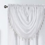 Window Panel with Attached Valance Curtain Bedroom Living Room Dining 42"X84" White - Image 2