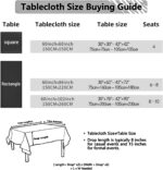 Beige Crochet Tablecloth with Tassels Boho Embroidered Lace Tablecloth Rectangular Linen Floral Design Table Covers for Party Birthday Dinning Table Cloth 60"x60" - Image 2