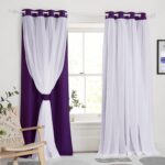 Purple Curtains for Living Room Window Curtains & Drapes Blackout Panels for Girls Bedroom, 52 W x 84 L in, Royal Purple, One Pair - Image 2