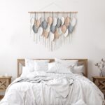 Large  Wall Hanging, Boho Woven Tapestry, Chic Modern Bohemian Handmade Leaf Feather Wall Art Home Decor for Apartment Dorm Living Room Bedroom Nursery Backdrop (39" W X 29.5" L) - Image 2