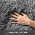 Upgrade 4x6 Rugs for Bedroom, Grey, Fluffy Shaggy Soft Area Rug, Gray Non-Slip Indoor Floor Carpet for Living Room, Kids Baby Boys Teen Dorm Home Decor Aesthetic, Nursery, Rug - Image 2