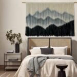 Wall Hanging Mountain Dip-Dyed  Wall Decor Large Modern Fiber Art Boho Wall Decor 57" Wx35 L - Image 2