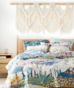 Wall Hanging Wedding Hanger  Wall Decor Dorm Craftsmanship Handmade Tassel Knotting Boho Fiber Art Home Room Decor 47" W x 25" L - Image 2