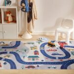 Kids Rugs for Playroom, Area Rugs for Bedroom Girls and Boys, Washable Nursery Rug Carpet, Non Slip Rug Play Mat for Playing with Cars, City View, 4X6 Feet - Image 2