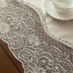 Faux Linen Embroidered Tablecloth 60x84 inch for Rectangle Tables - Waterproof Modern European Style Table Cloth - Vintage Farmhouse Table Cover for Kitchen Patio Picnics Dining Occasion - Image 2